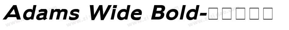 Adams Wide Bold字体转换